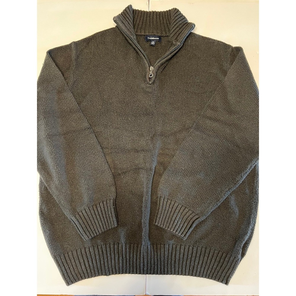 Croft&Barrow Men Quarter Zip Sweater Medium (2467)